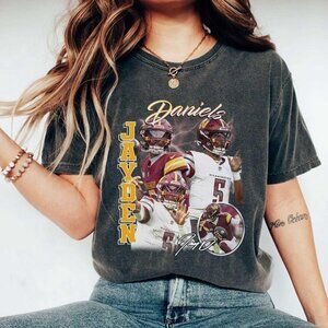 Jayden Daniels Shirt, Football American Graphic Vintage, Football 90s Gift Fan U